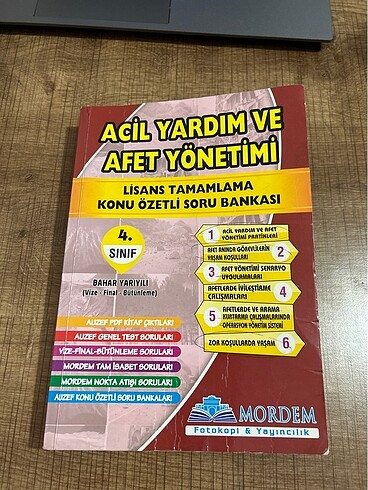 Acil yardım ve afet yönetimi 4.sınıf bahar dönemi lisans tamamla