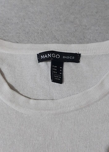 m Beden beyaz Renk Mango triko