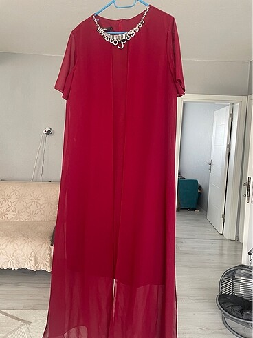 42 Beden bordo Renk Abiye elbise
