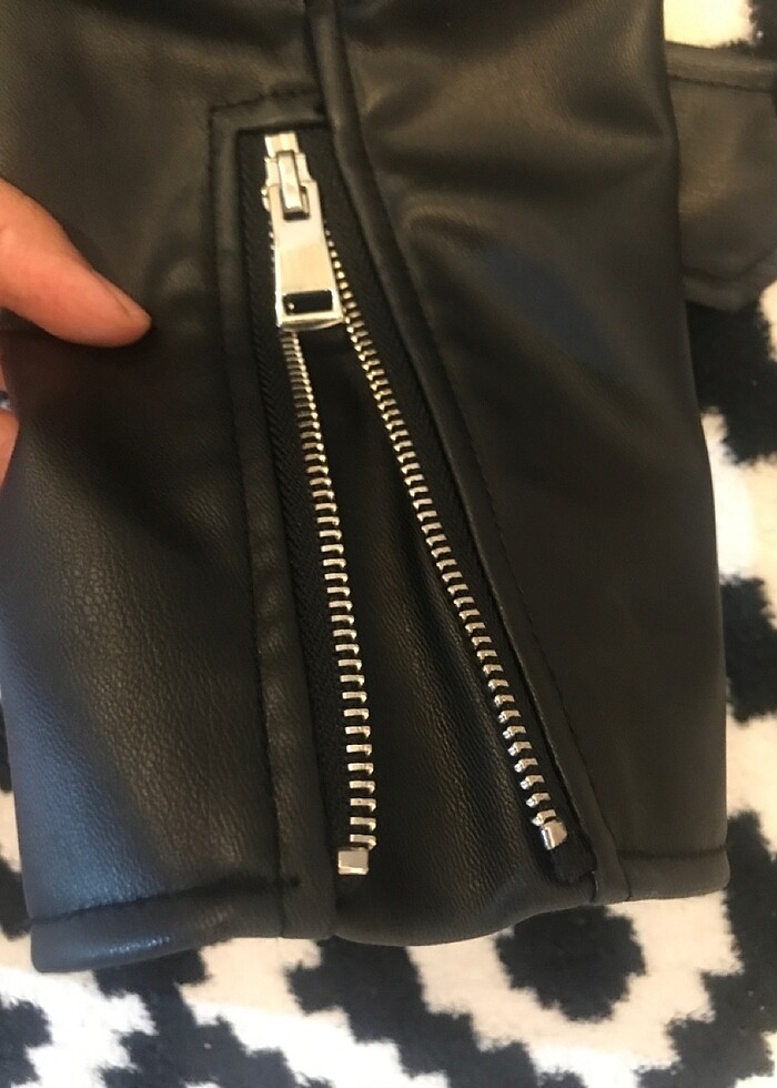 Zara Deri Ceket - Görsel 5