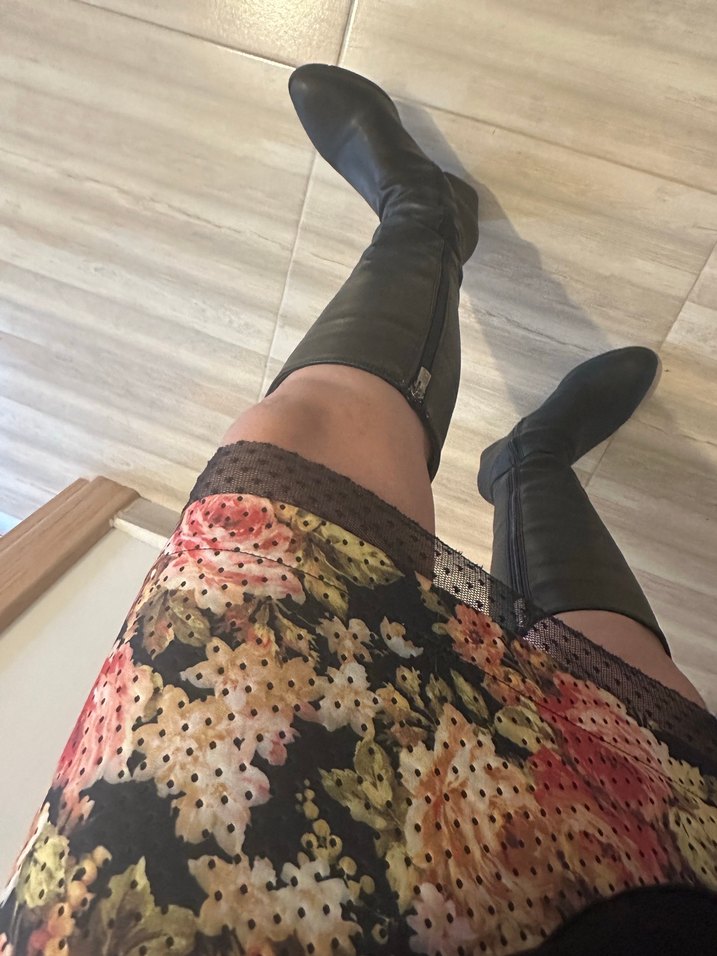 Gül desenli kalem etek diz boyunda - Görsel 3