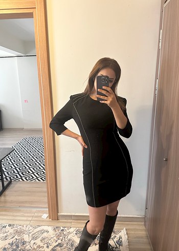 Mango siyah elbise - Görsel 5
