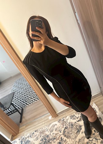 Mango siyah elbise - Görsel 3