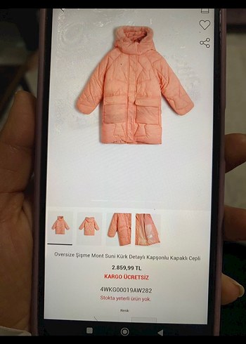 Pembe Kadın Midi Kaban Peluş Detaylı - Görsel 6