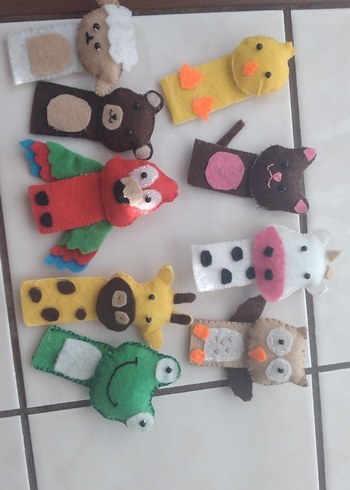 Renkli Hayvan Parmak Kuklaları Seti - Görsel 3