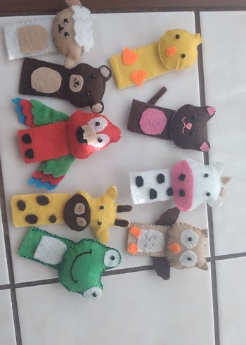 Renkli Hayvan Parmak Kuklaları Seti - Görsel 2