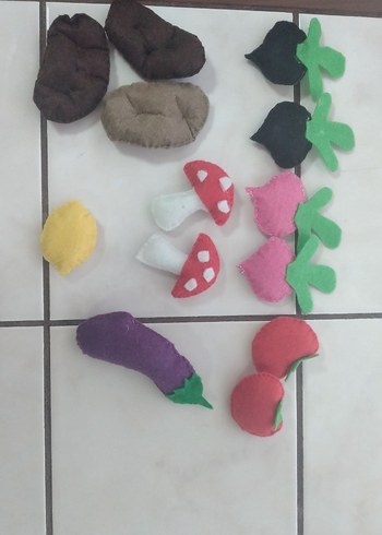 Renkli Keçe Sebze  Oyuncakları - Görsel 2