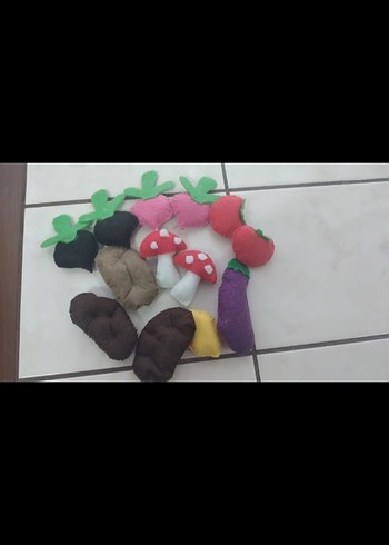 Renkli Keçe Sebze  Oyuncakları - Görsel 3