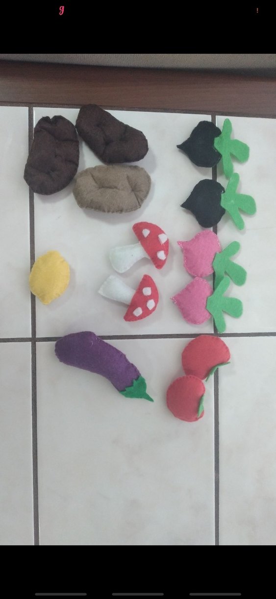 Renkli Keçe Sebze  Oyuncakları - Görsel 2