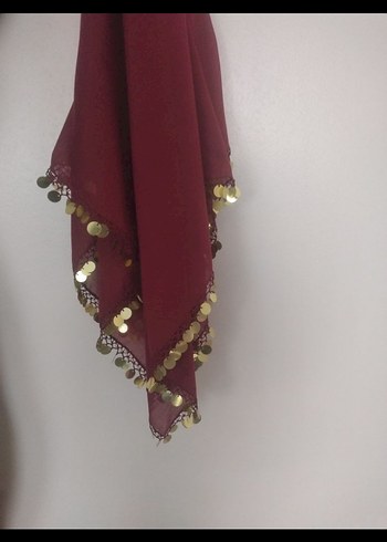 Bordo Pullu Yazma - Görsel 2