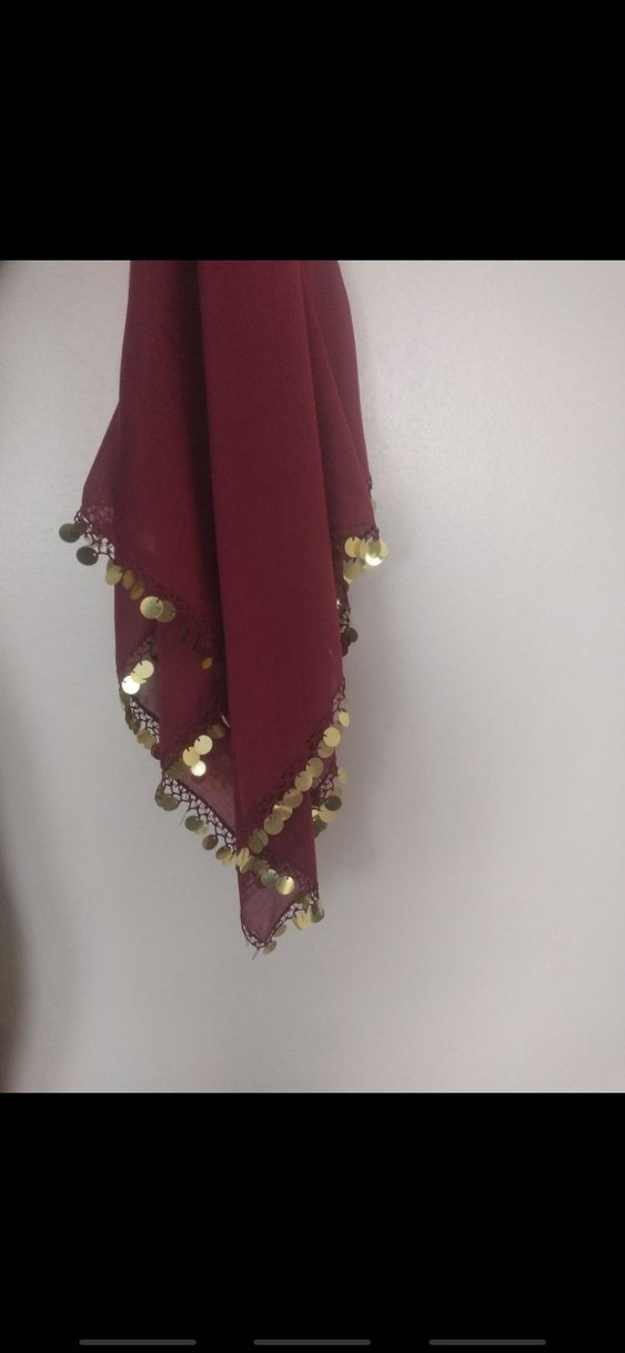 Bordo Pullu Yazma - Görsel 2