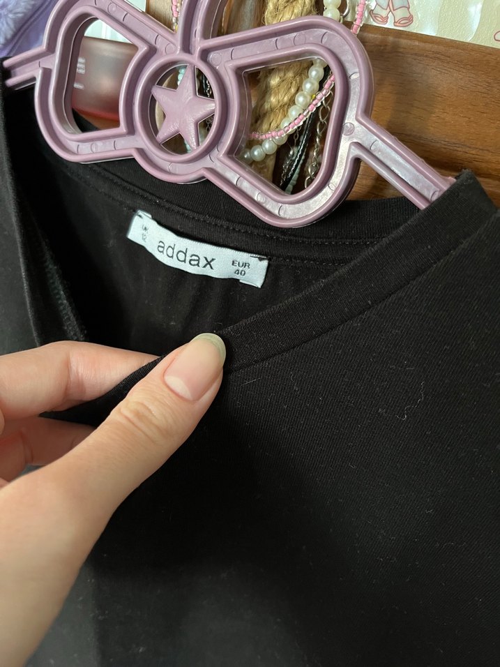 Kadın Siyah Kısa Kollu Crop Tişört - Görsel 3