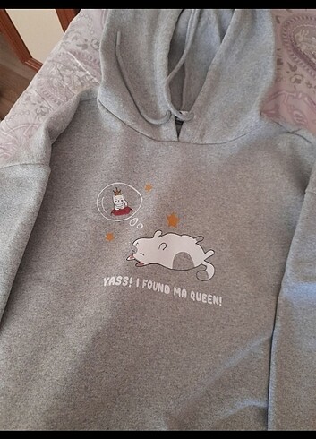 Koton kedi baskılı kapşonlu Sweatshirt