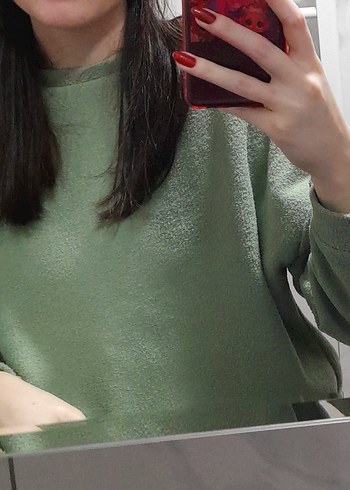 Yeşil Kadın Sweatshirt - Görsel 2