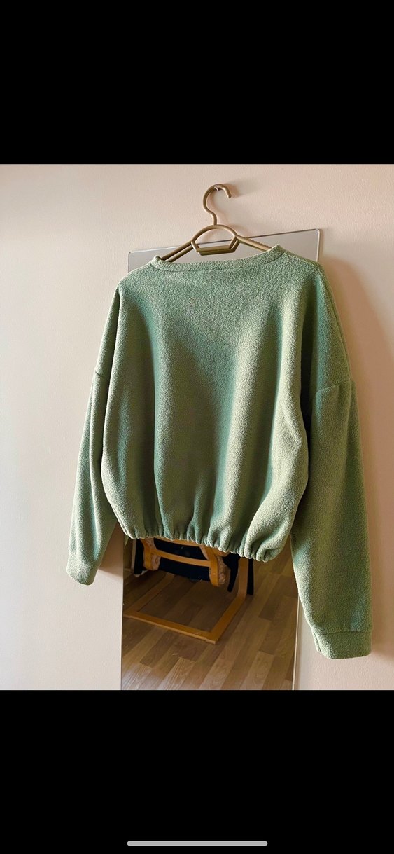 Yeşil Kadın Sweatshirt - Görsel 3