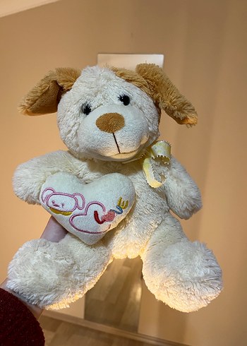 Beyaz Peluş Köpek Oyuncak - Görsel 2