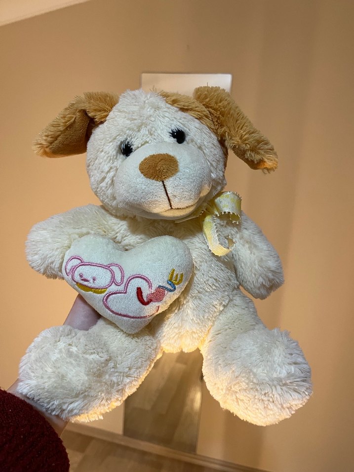 Beyaz Peluş Köpek Oyuncak - Görsel 2