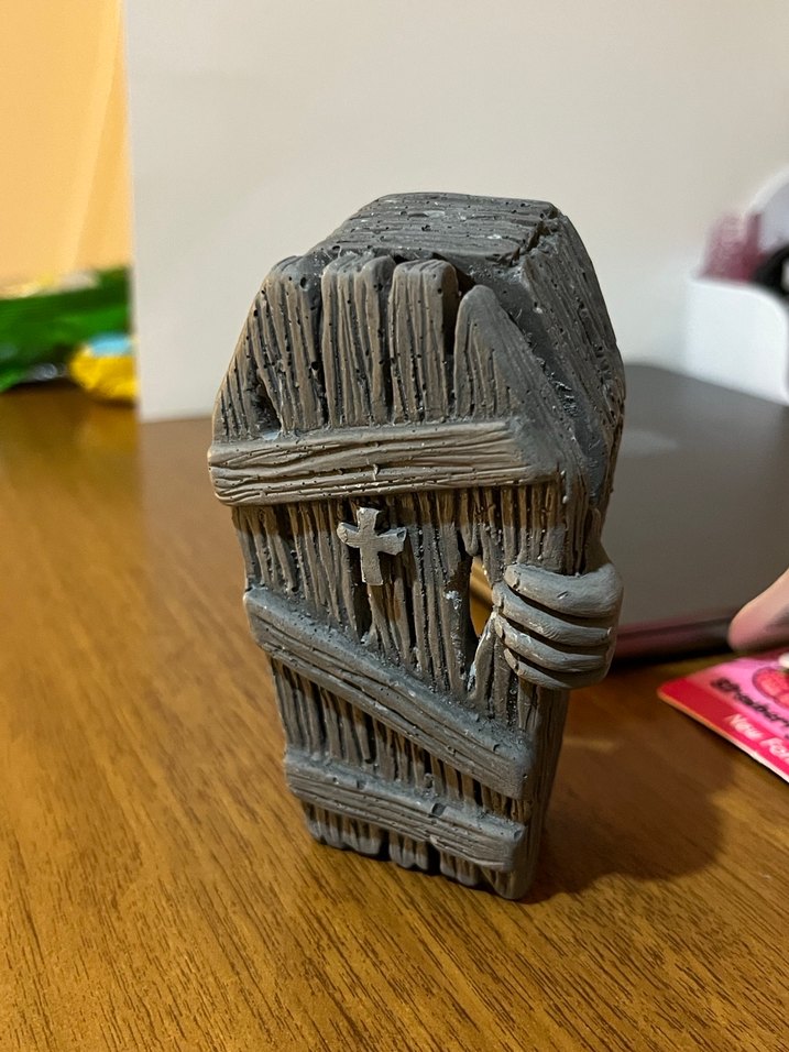 Gri Tabut Süs Eşyası Biblo - Görsel 2