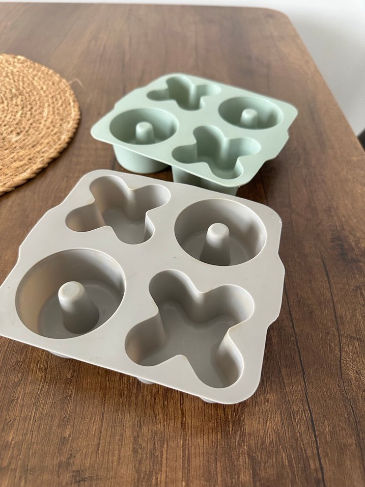 Gri ve yeşil renkli  Kek Kalıbı Seti - Görsel 2