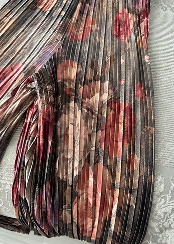 Pliseli Çok Renkli Bohem Uzun Kadın Tulum - Görsel 2