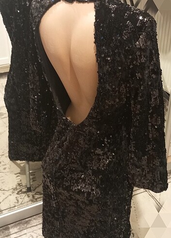 Muhteşem kadife ve payet dansı seksi şık