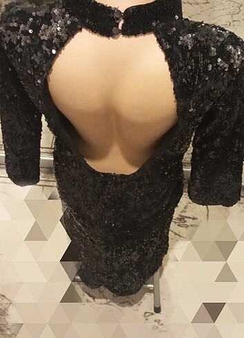 m Beden Muhteşem kadife ve payet dansı seksi şık