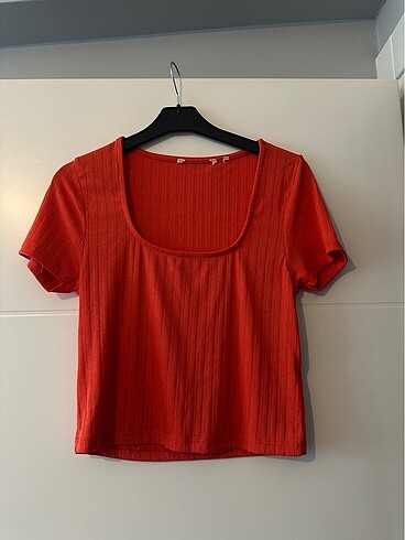 Nar çiçeği crop bluz fitilli
