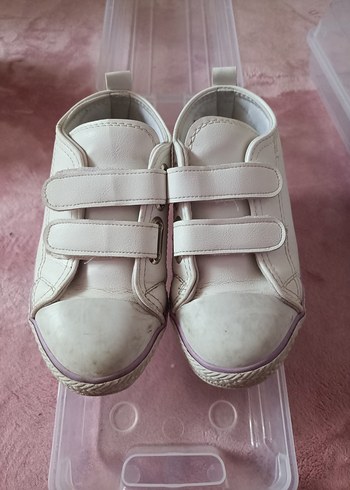Kız Çocuk Beyaz Cırt Cırtlı Spor Ayakkabı