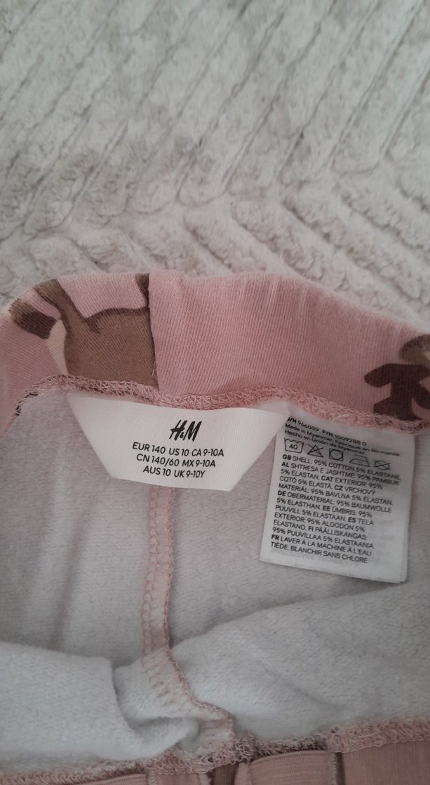 Pembe Baskılı Kız Çocuk Tayt - Görsel 3