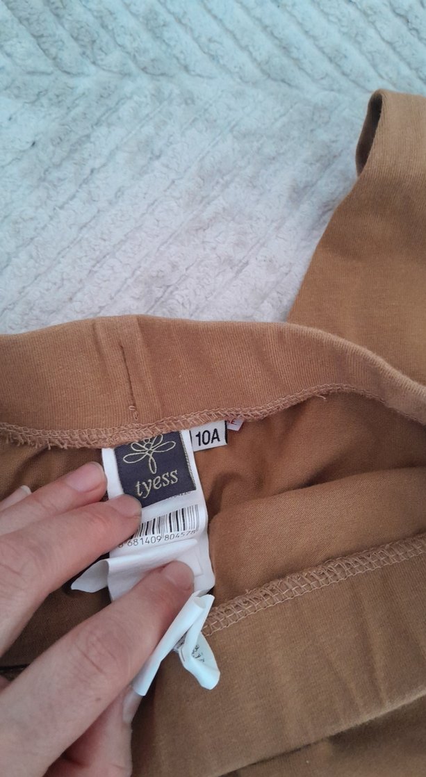 Kız Çocuk Bej Kürklü Tayt - Görsel 3