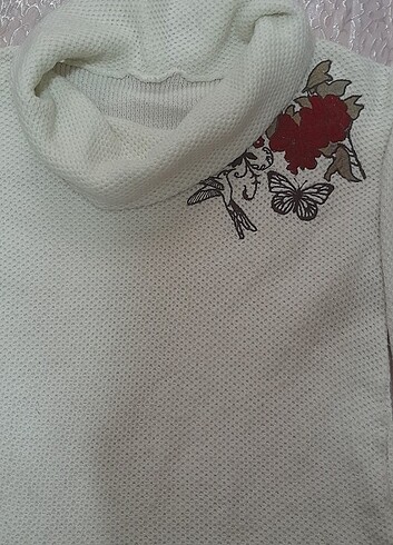 Nakışlı boğazlı kazak  - Görsel 3