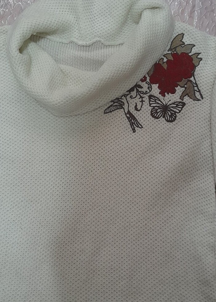 Nakışlı boğazlı kazak  - Görsel 3