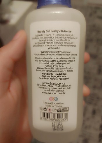 Besleyici Hassas Tırnak Eti Aseton - Görsel 2