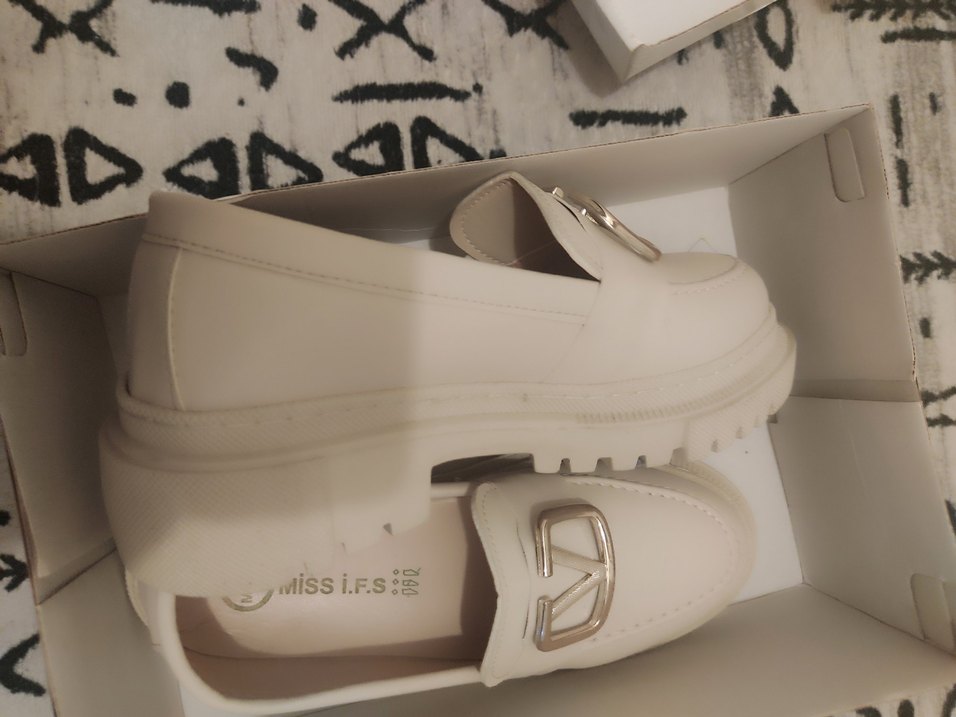 bej rengi tokalı bayan Loafer Ayakkabı - Görsel 2