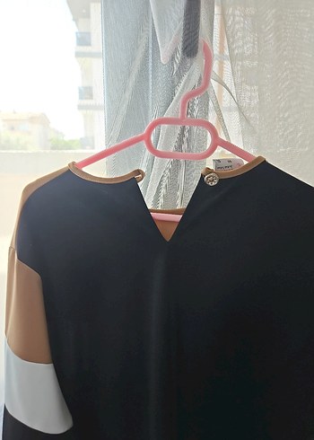 Bej renkli elbise - Görsel 4