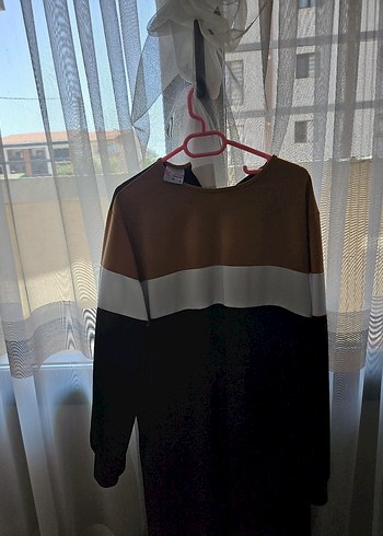 Bej renkli elbise - Görsel 2