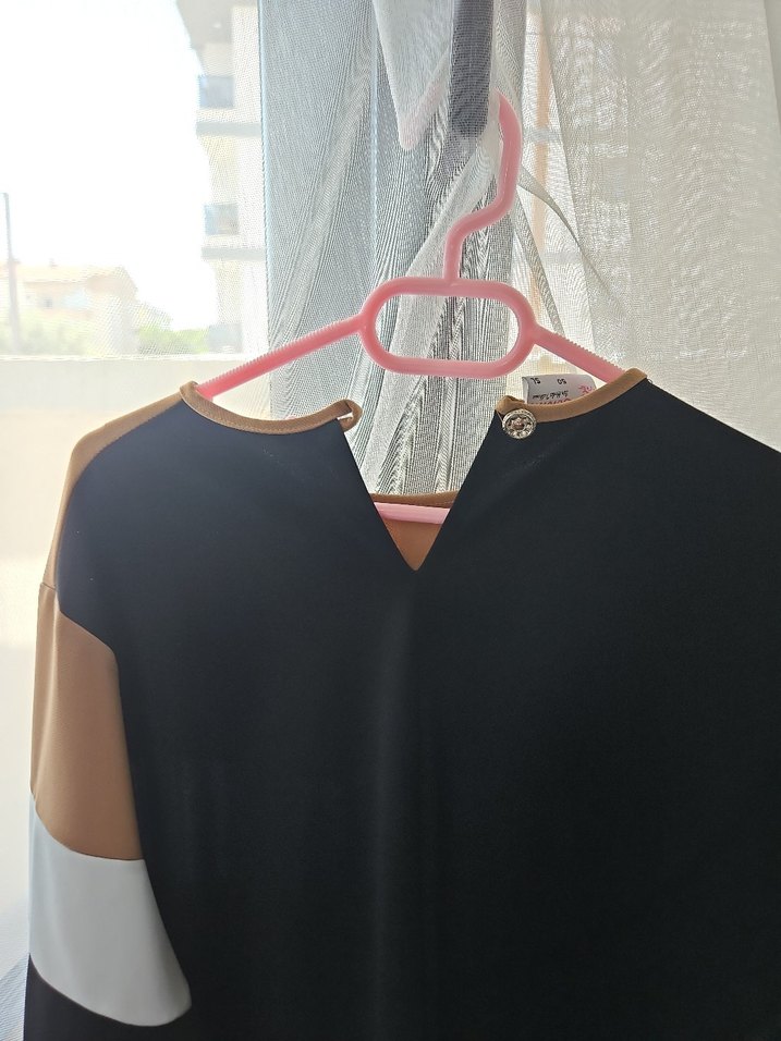 Bej renkli elbise - Görsel 4