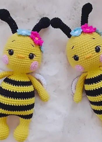 Renkli Arı Figürlü Peluş Oyuncak