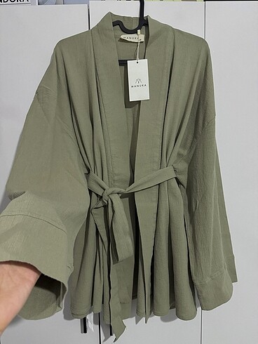 m Beden manuka müslin kumaş kimono, etiketli