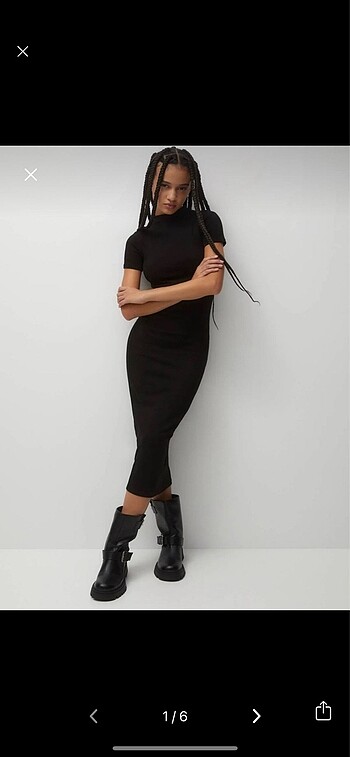 Pull and bear midi elbise