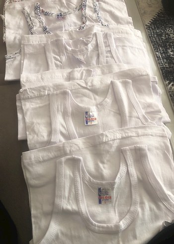 Beyaz Çocuk Atlet 6'lı Paket - Görsel 2