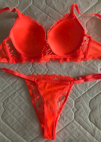 Nakışlı turuncu Bohem Sütyen - Görsel 4