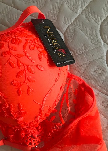 Nakışlı turuncu Bohem Sütyen - Görsel 2