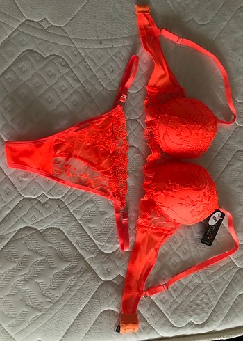 Nakışlı turuncu Bohem Sütyen - Görsel 3