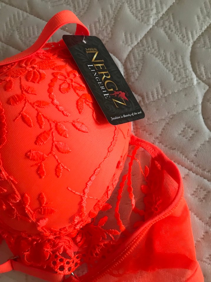 Nakışlı turuncu Bohem Sütyen - Görsel 2