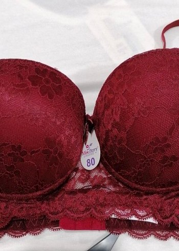 Bordo Dantelli Midi Sütyen Takımı - Görsel 3