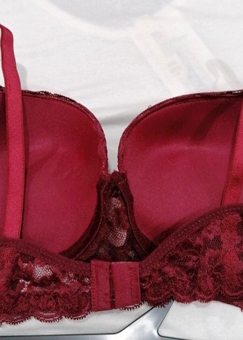 Bordo Dantelli Midi Sütyen Takımı - Görsel 4