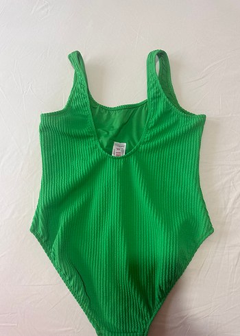 Yeşil Düz Sırtı Açık Kadın Mayo - Görsel 2