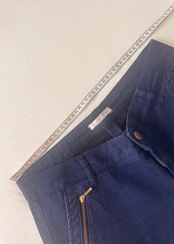 Kadın Lacivert Midi Denim Pantolon - Görsel 2