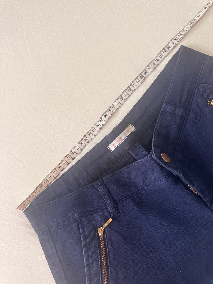 Kadın Lacivert Midi Denim Pantolon - Görsel 2